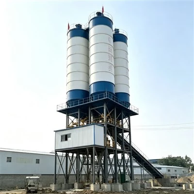 साइट पर कंक्रीट बैचिंग प्लांट
